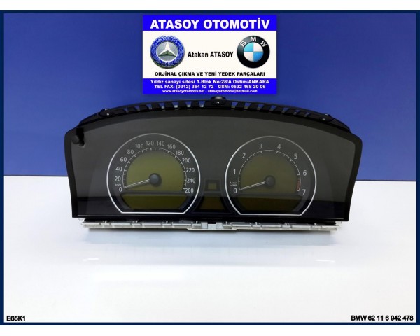 BMW E65 745İ KADRAN 62116927504 62116925320 62116923578 62116922945 62116922623 62116922380 62116922161 62116921985 62116913691 62116920293 62116918607 62116916915 E65K1